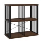 30.55″ H x 30.2″ W Steel Cube Bookcase - Chic Decora