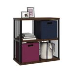 30.55″ H x 30.2″ W Steel Cube Bookcase - Chic Decora