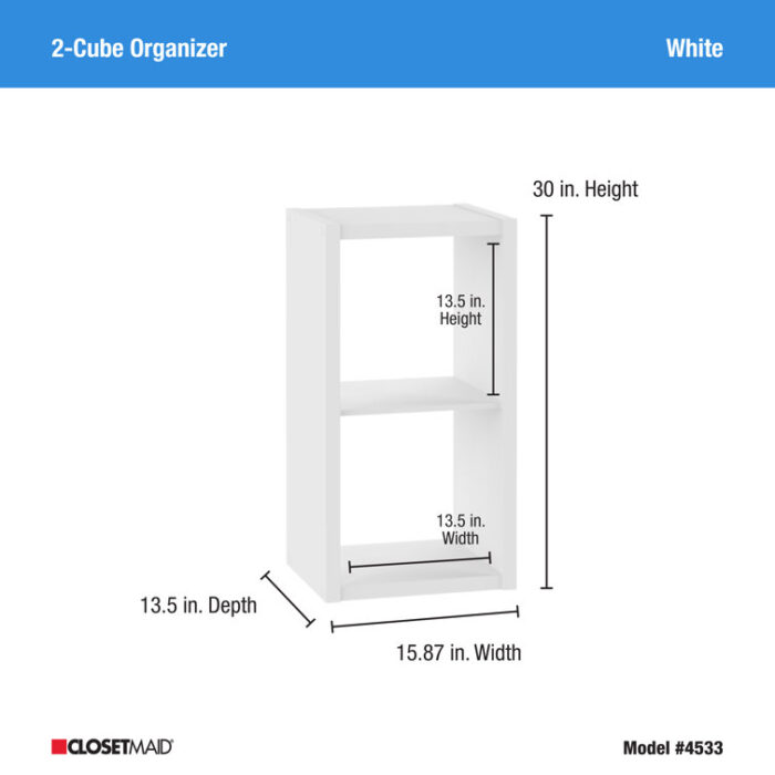 30″ H x 15.87″ W Cube Bookcase - Chic Decora