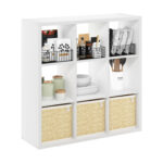 43.78” H X 43.78” W 9-Cube Bookcase - Chic Decora