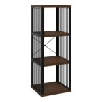 45.24″ H x 16.1″ W Steel Cube Bookcase - Chic Decora