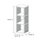 45.24″ H x 16.1″ W Steel Cube Bookcase - Chic Decora