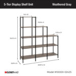 45.67” W Step Bookcase - Chic Decora