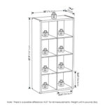 57.91” H X 30” W 8-Cube Bookcase - Chic Decora