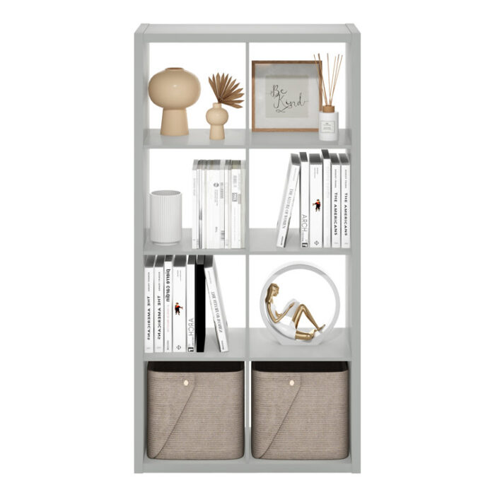 57.91” H X 30” W 8-Cube Bookcase - Chic Decora