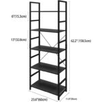 62.4” H x 23.6” W Standard Bookcase Steel Etagere Bookcase - Chic Decora