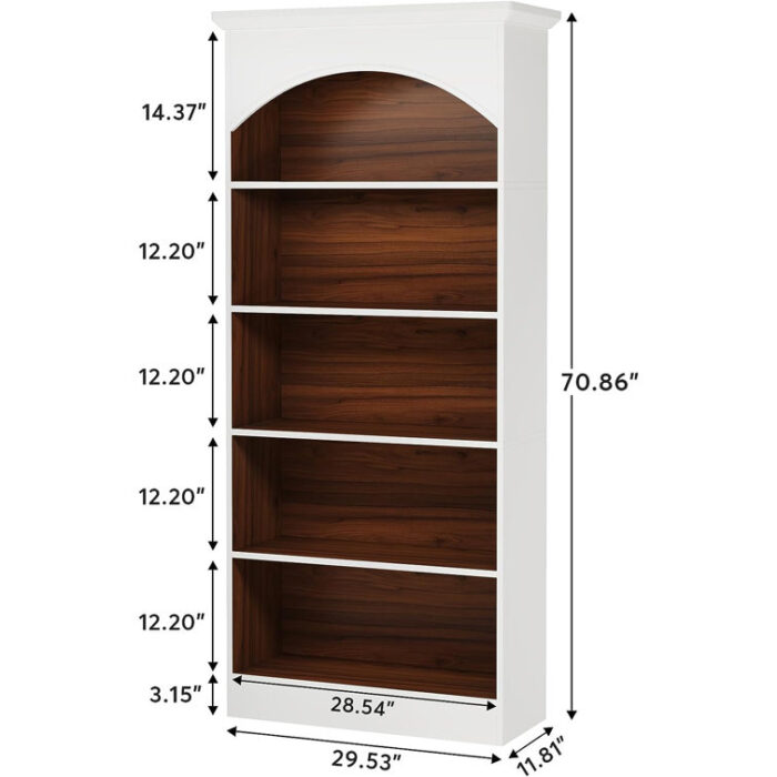 70.9” Tall Bookcase - Chic Decora