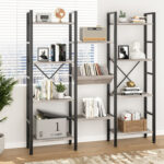 71.6″ H x 57.8″W Etagere Bookcase - Chic Decora