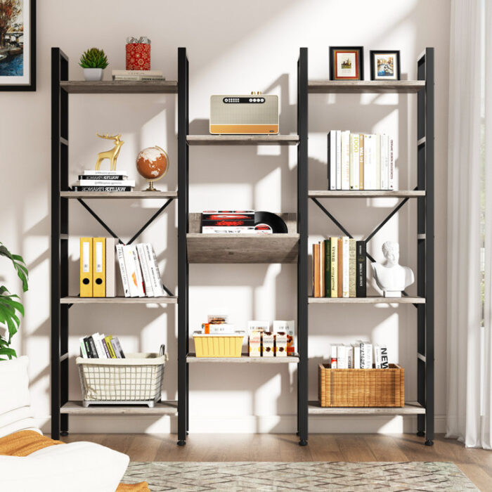 71.6″ H x 57.8″W Etagere Bookcase - Chic Decora