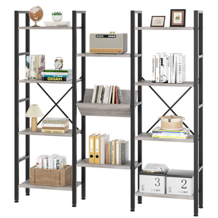 71.6″ H x 57.8″W Etagere Bookcase - Chic Decora