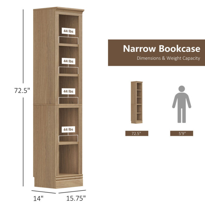 72.5″ Tall Modular Bookcases - Chic Decora