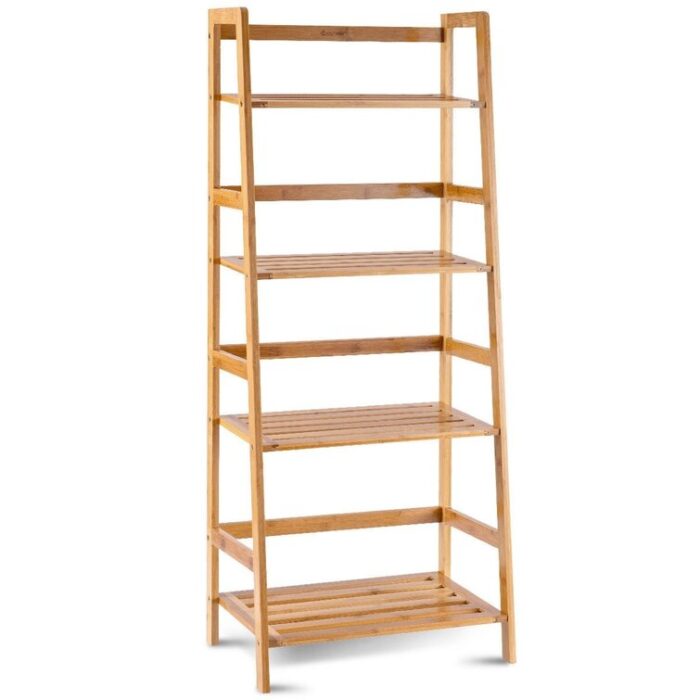 Aaroon4-Tier Multifunctional Bamboo Bookcase Storage Stand Rack - Chic Decora