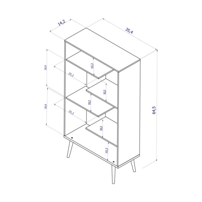 Abagail Bookcase - Chic Decora