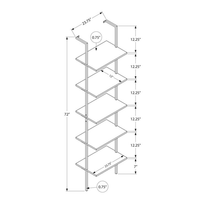 Abdulrahman Ladder Bookcase - Chic Decora