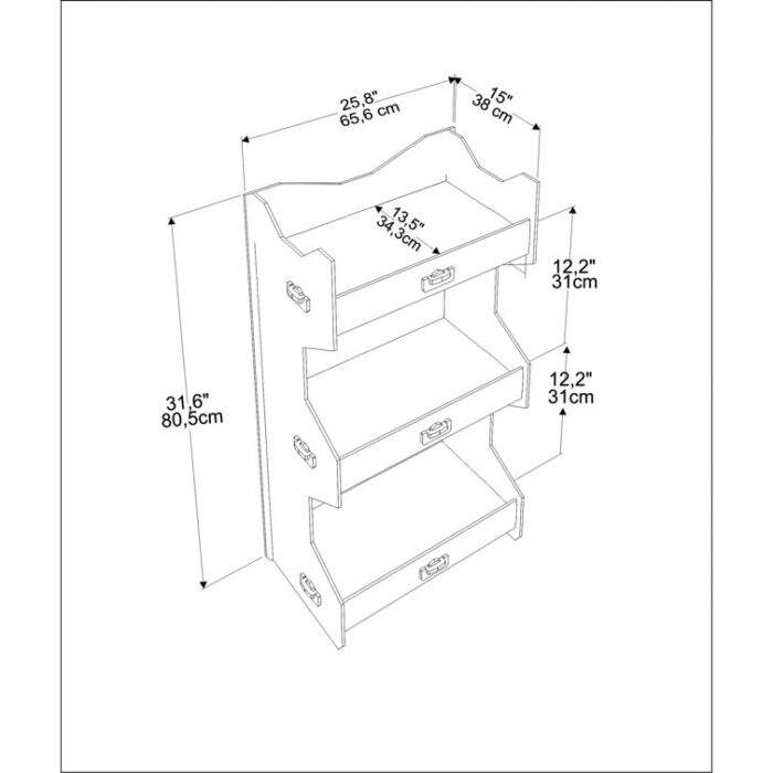 Abiel Bookcase - Chic Decora