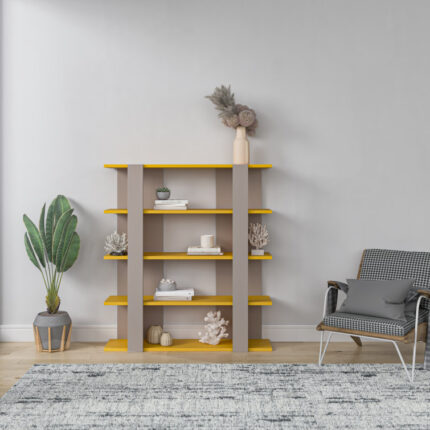 Acoidan Geometric Bookcase - Chic Decora