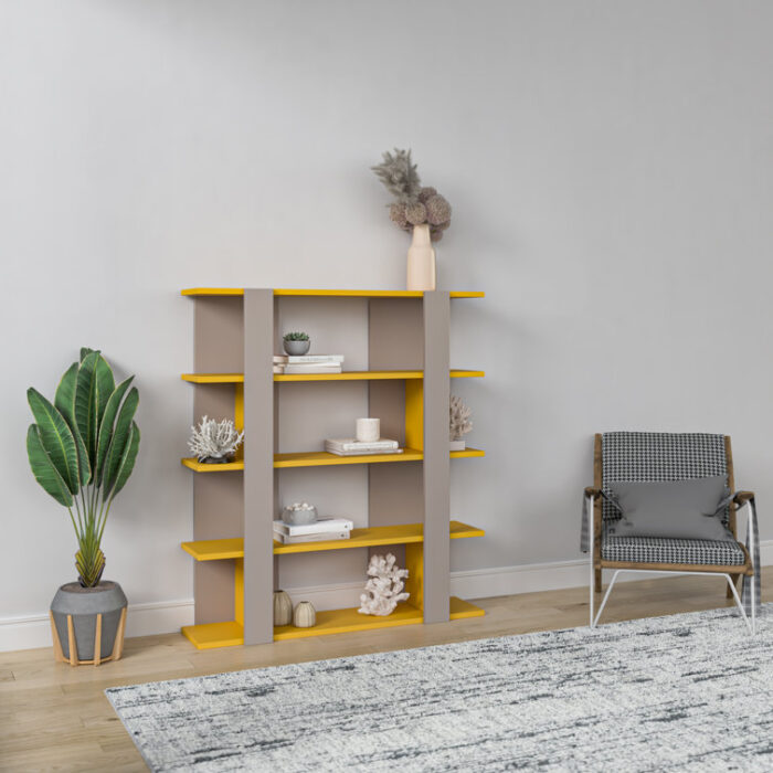 Acoidan Geometric Bookcase - Chic Decora