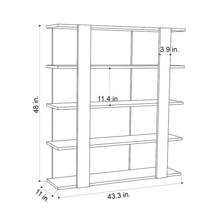 Acoidan Geometric Bookcase - Chic Decora