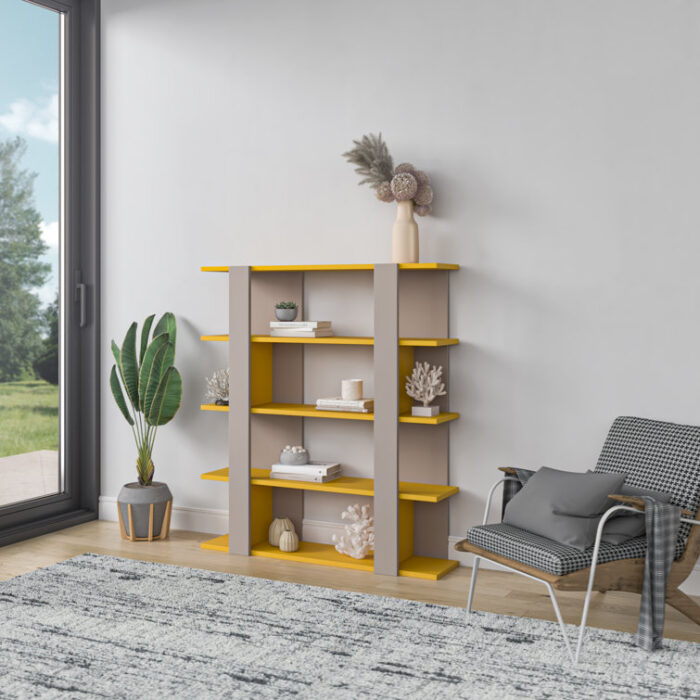 Acoidan Geometric Bookcase - Chic Decora