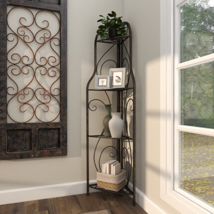 Acushnet Corner Bookcase - Chic Decora