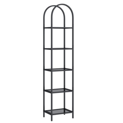 Adrianne 72.2” H X 15.7” W Steel Etagere Bookcase - Chic Decora