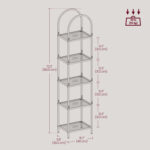 Adrianne 72.2” H X 15.7” W Steel Etagere Bookcase - Chic Decora