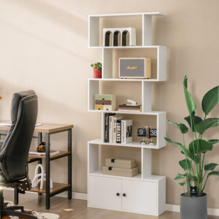 Ahuvah Geometric Storage Bookcase - Chic Decora