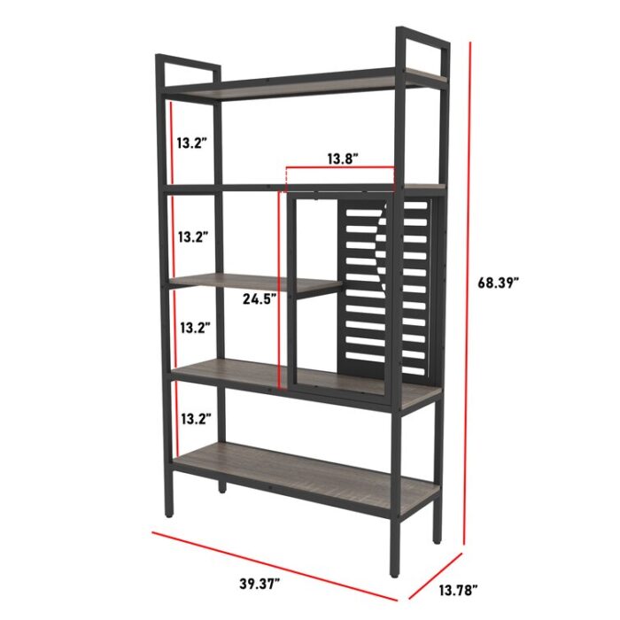 Ahyanna Etagere Bookcase - Chic Decora