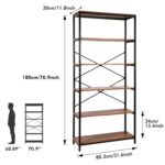 Aidann 70.9” H X 31.6” W Iron Standard Bookcase - Chic Decora