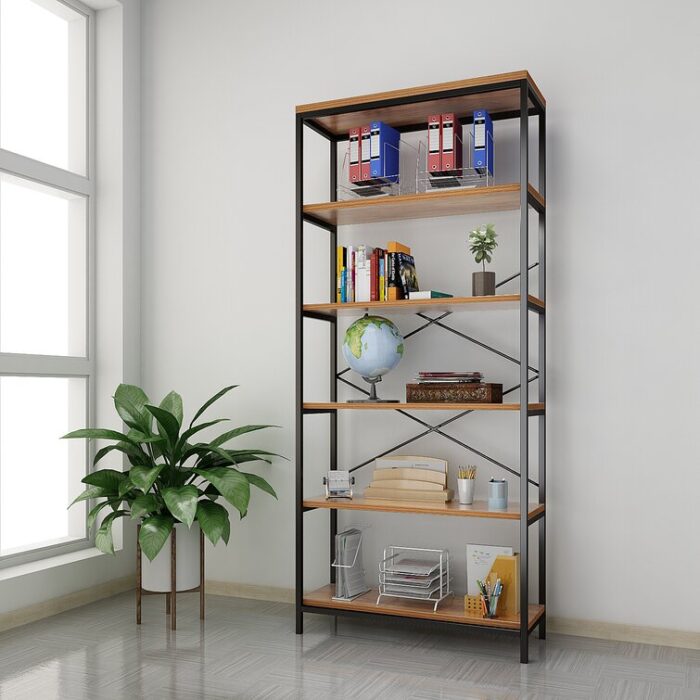 Aidann 70.9” H X 31.6” W Iron Standard Bookcase - Chic Decora