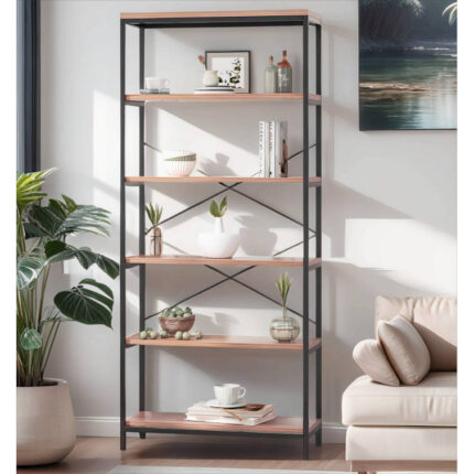 Aidann 70.9” H X 31.6” W Iron Standard Bookcase - Chic Decora