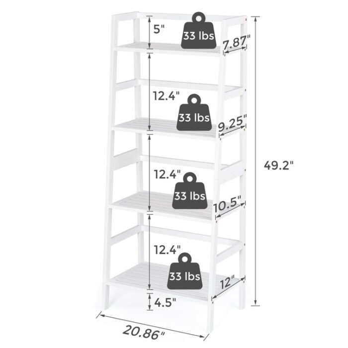 Ailyah Ladder Bookcase - Chic Decora