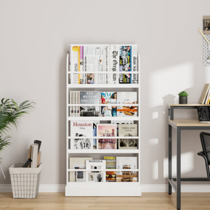 Albertson Mack & Milo Bookshelf in White - Chic Decora