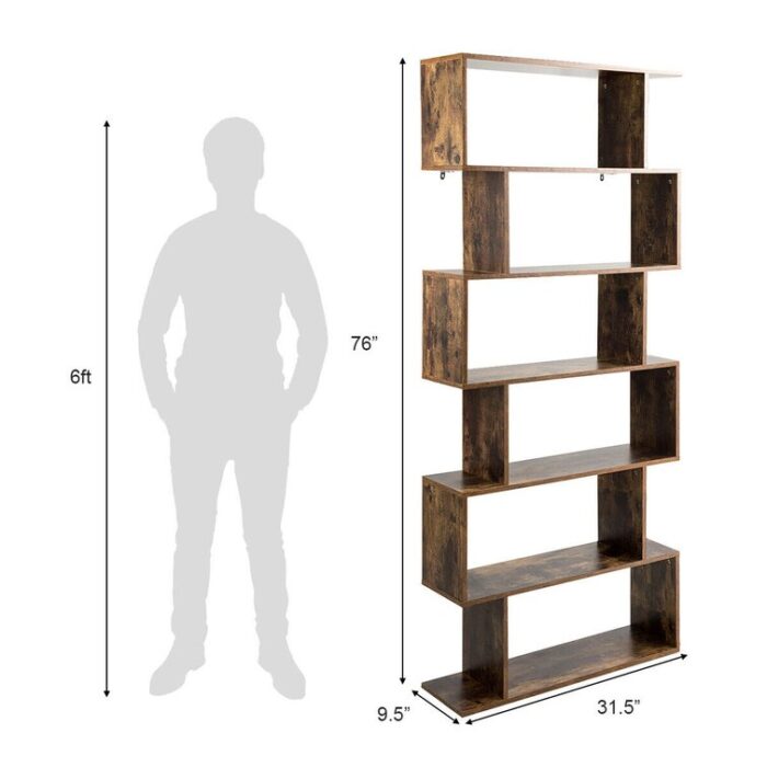 Albin Geometric Bookcase - Chic Decora