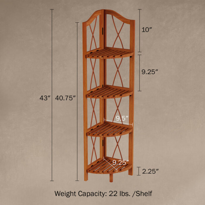 Alcala Corner Bookcase - Chic Decora