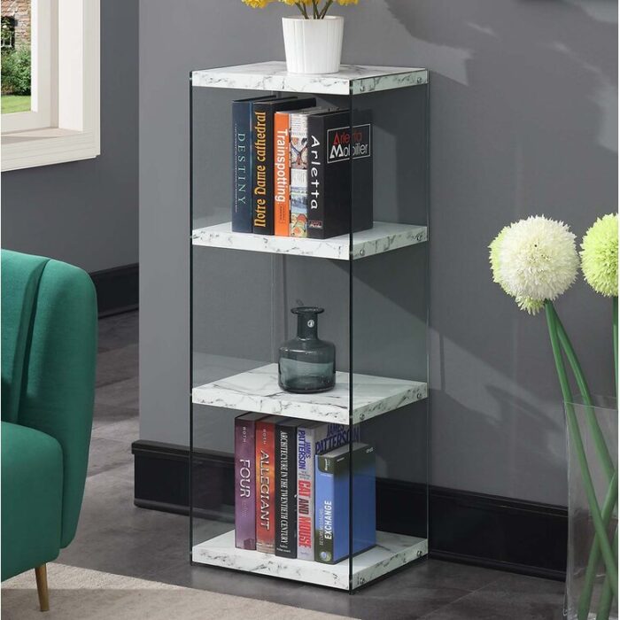 Allegonda Glass Standard Bookcase - Chic Decora