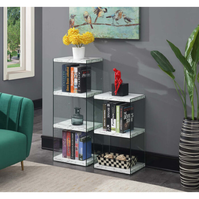 Allegonda Glass Standard Bookcase - Chic Decora