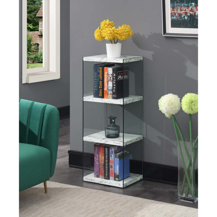 Allegonda Glass Standard Bookcase - Chic Decora