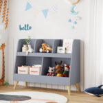 Allya Multi-Cubby Bookcase with Toy Storage - Chic Decora