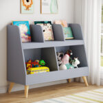 Allya Multi-Cubby Bookcase with Toy Storage - Chic Decora