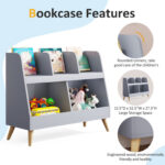 Allya Multi-Cubby Bookcase with Toy Storage - Chic Decora