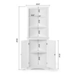 Alsie Unfinished Corner Storage Bookcase - Chic Decora