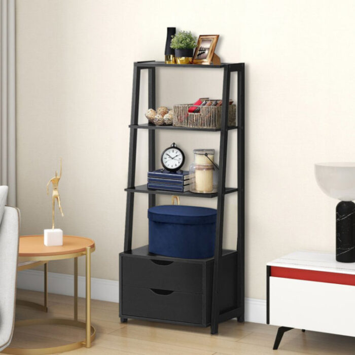 Amalda Ladder Storage Bookcase - Chic Decora