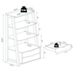 Amalda Ladder Storage Bookcase - Chic Decora