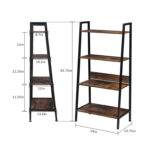 Ameley 4-Layer Wood Ladder Bookcase 48.03″H x 23.62″W x 13.78″D - Chic Decora