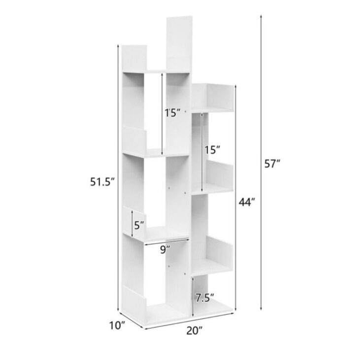 Amiel Geometric Bookcase - Chic Decora