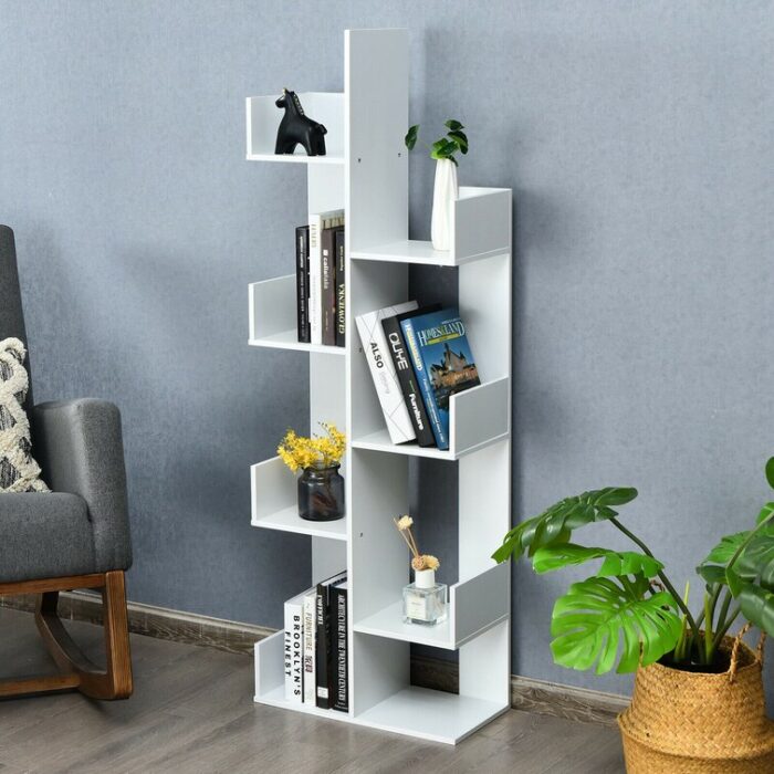 Amiel Geometric Bookcase - Chic Decora