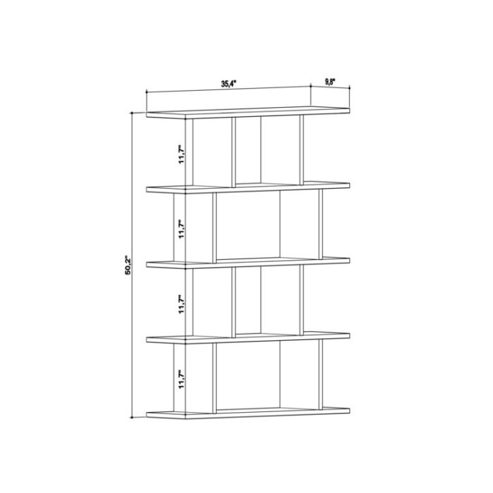 Andella Geometric Bookcase - Chic Decora