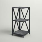 Ariyana 3 Tier Corner Shelves with Metal Frame - Chic Decora