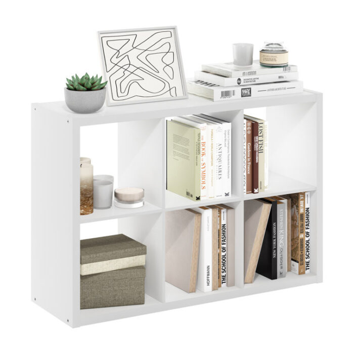 Arlton 30” H X 43.8” W 6-Cube Bookcase - Chic Decora